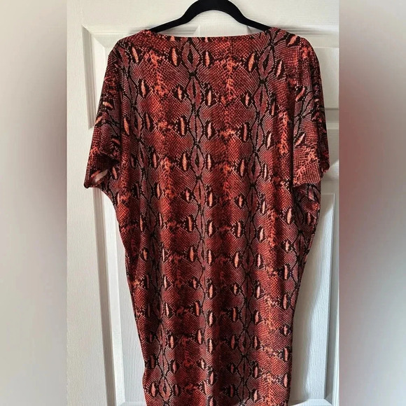 Women’s Michael Kors Orange Mini‎ Snake Print Dress. Size M. - Picture 3 of 8